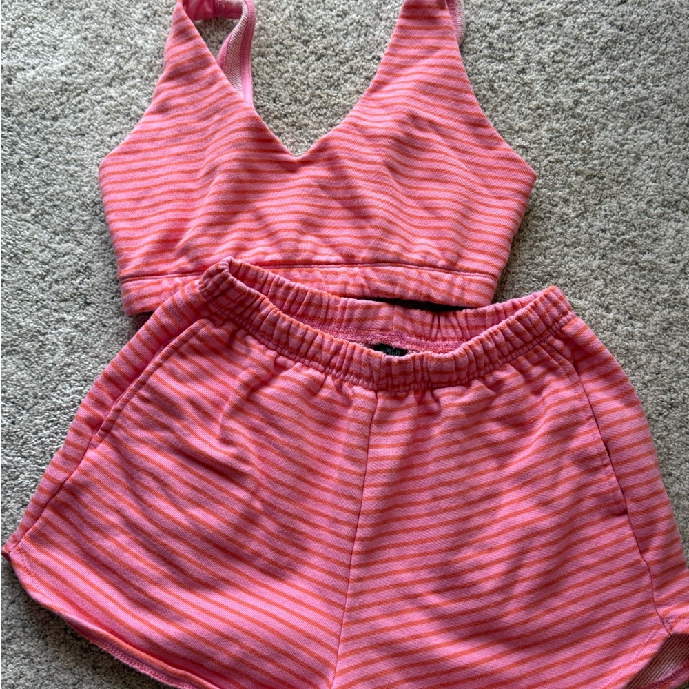 Wild Fable Pink Striped Pajama Set